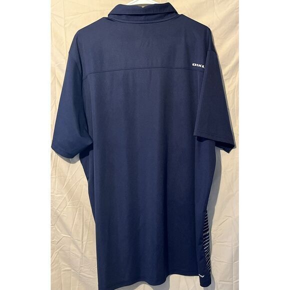 Oakley Men's Golf‎ Polo Size 2XLT Great Blue With Stripes - Picture 4 of 5